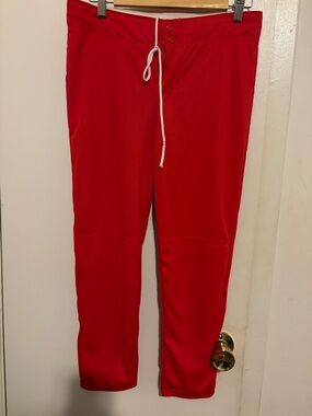 Kids Red Drawstring Athletic Pants